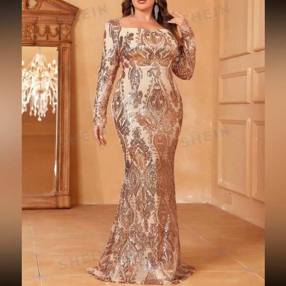 Luxe long sleeve party sequins dress - Picture 10 of 12